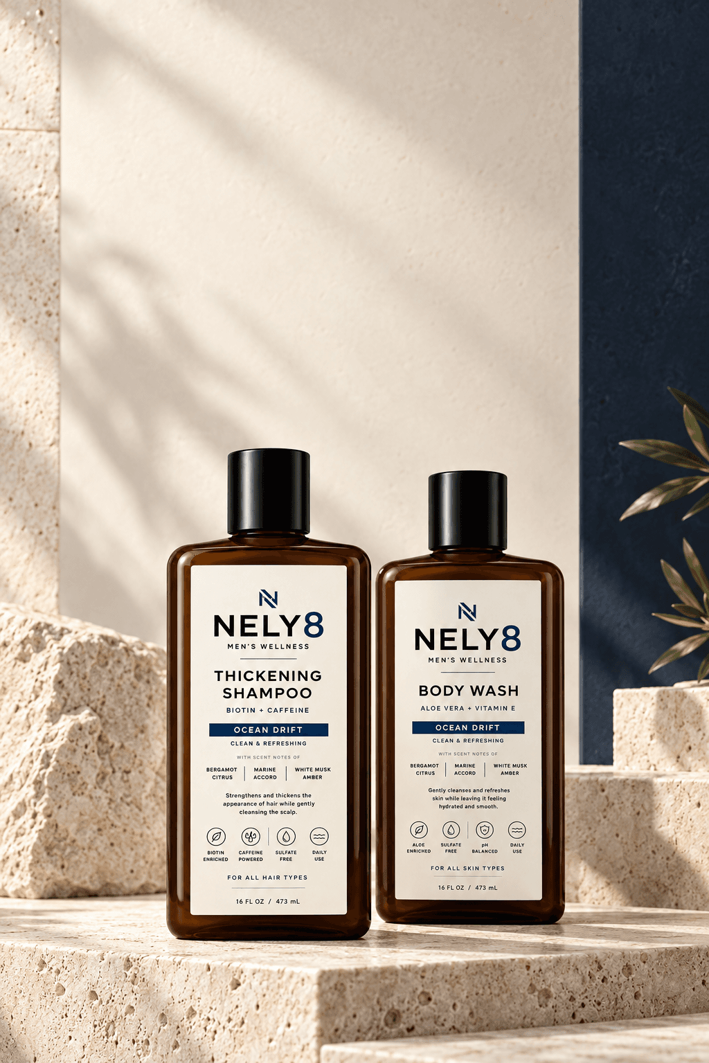 NELY8 Thickening Shampoo ve Body Wash