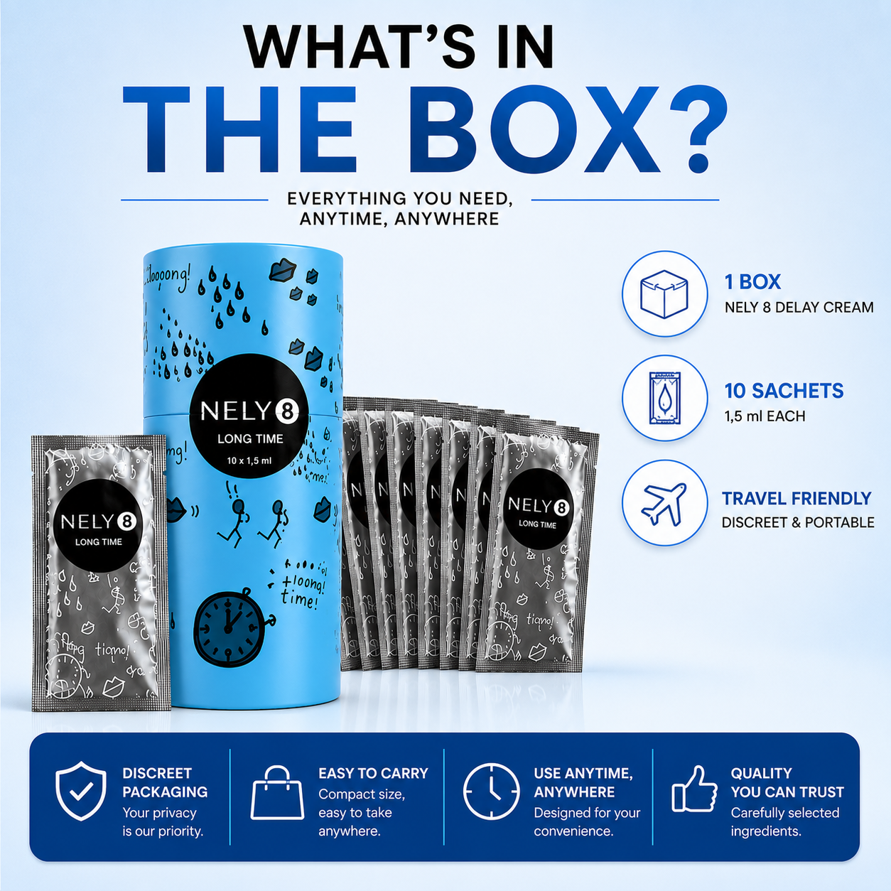 NELY8 Long Time Delay Cream for Men | Fast Acting Formula - Image 5
